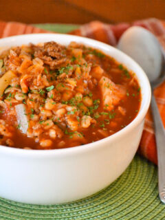 Stuffed Cabbage Soup with Barley Image