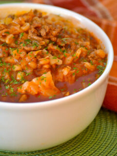 Stuffed Cabbage Soup with Barley Picture