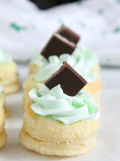 Mint Chocolate Puff Pastry Tartlets Image