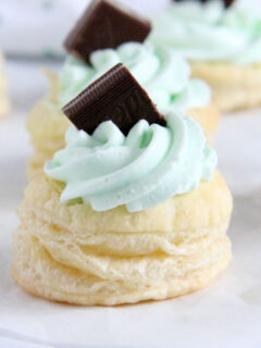 Mint Chocolate Puff Pastry Tartlets Photo