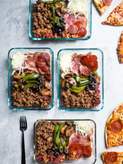 Low Carb Pizza Meal Prep Bowls Image