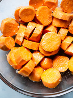 Roasted Tahini Maple Sweet Potatoes Picture