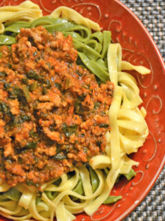 Easy Bolognese Sauce with Spinach Image