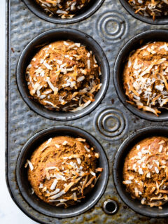 Sugar Free Gluten Free Oatmeal Carrot Muffins Image