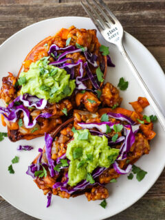 BBQ Tempeh Stuffed Sweet Potatoes Picture
