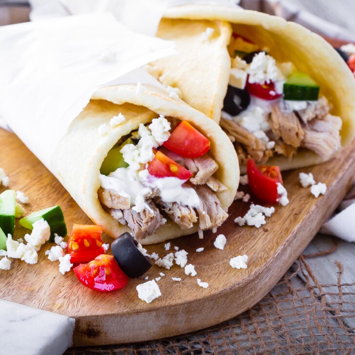 Instant Pot Greek Pork Wraps Photo