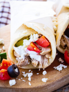 Instant Pot Greek Pork Wraps Picture