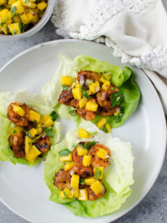 Paleo Blackened Shrimp Lettuce Wraps Image