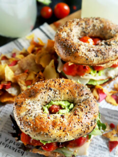 Everything Avocado Turkey Bagel Sandwiches Pic