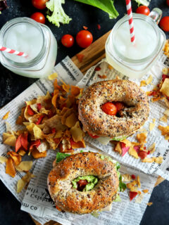 Everything Avocado Turkey Bagel Sandwiches Picture