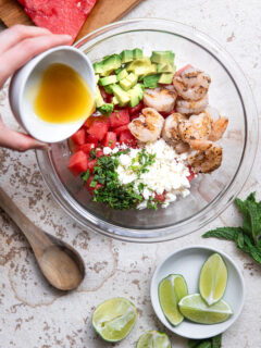 Shrimp Avocado Salad with Watermelon Pic
