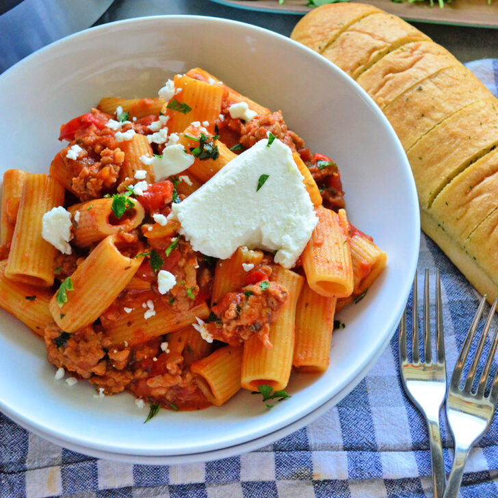 Instant Pot Sausage & Rigatoni with Goat Cheese Photo