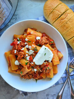 Instant Pot Sausage & Rigatoni with Goat Cheese Pic