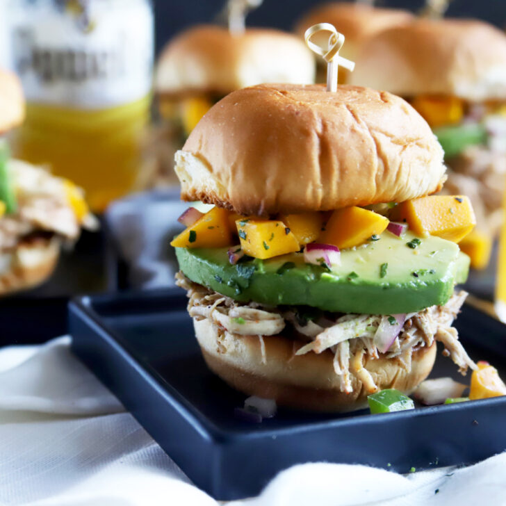 Jerk Chicken Mango Avocado Sliders Photo