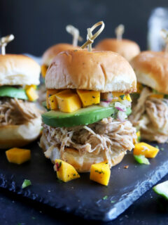 Jerk Chicken Mango Avocado Sliders Pic