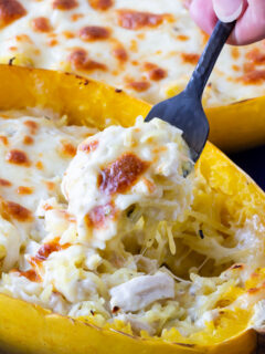 Chicken Alfredo Stuffed Spaghetti Squash Image