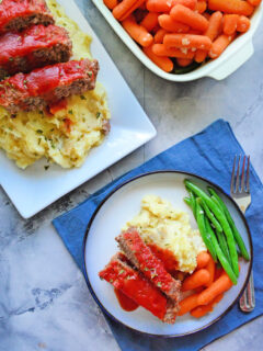 Instant Pot Meatloaf with Garlic Mashed Potatoes Image