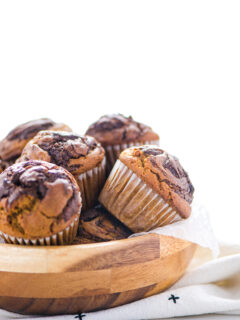 Gluten Free Nutella Swirl Pumpkin Muffins Image