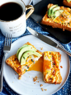 Cheesy Avocado Egg in a Hole Pic