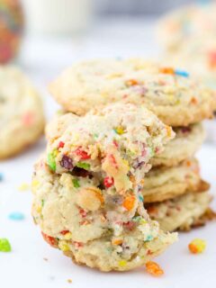 Fruity Pebble Marshmallow Cookies Image