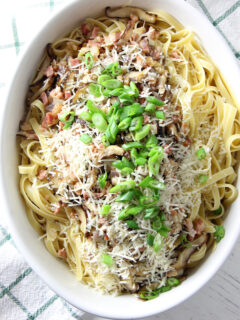 Pancetta Mushroom Fettuccine Image
