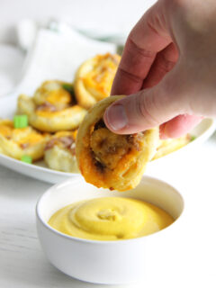 Puff Pastry Sausage Cheddar Pinwheels Image