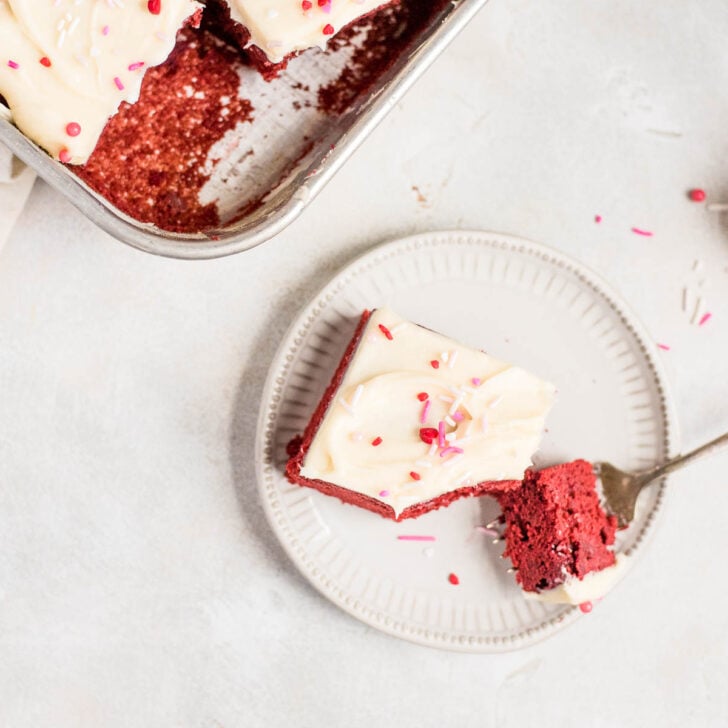Red Velvet Sheet Cake Photo