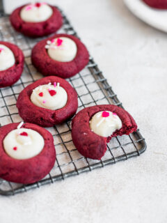 Red Velvet Thumbprint Cookies Pic
