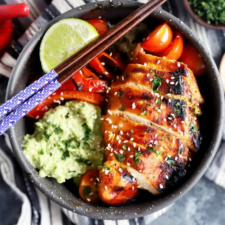 Korean Spicy Chicken Rice Bowls Photo