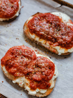 Hailey Bieber's Pizza Toast Recipe Image