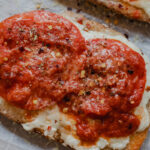 Hailey Bieber's Pizza Toast Recipe Photo