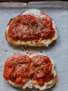 Hailey Bieber's Pizza Toast Recipe Picture