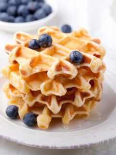 Mini Waffles with Blueberries Photo