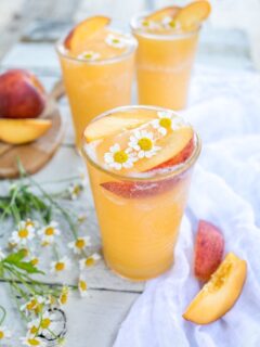 Peach White Wine Slushies Recipe Photo