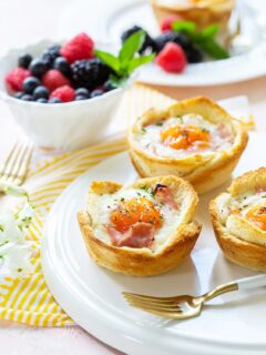 Croque Madame Breakfast Cups Recipe Photo by Pizzazzerie