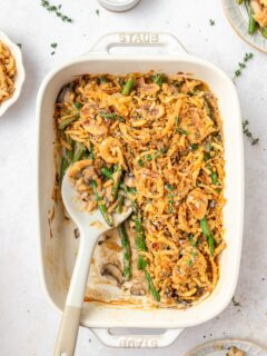 Barley and Sage Fresh Green Bean Casserole from Scratch Recipe Photo
