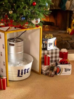 Miller Lite Christmas Tree Keg Stand Picture