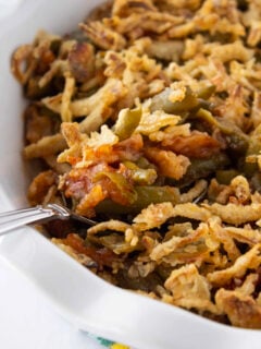 Practically Homemade BBQ Green Bean Casserole Recipe Photo