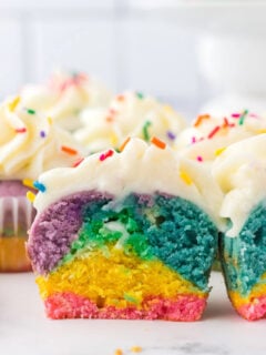 Tasty Treats and Eats Rainbow Cupcakes Photo