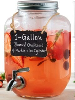Glass Drink Dispenser with Stainless Steel Spigot