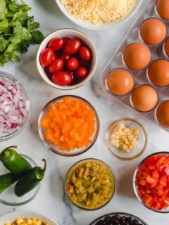 Tex Mex Breakfast Sheet Pan Frittata Ingredients Photo
