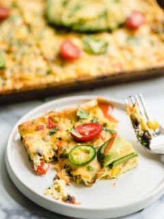 Tex Mex Breakfast Sheet Pan Frittata Recipe Image