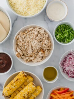 Grilled Barbecue Chicken Pizza Ingredients