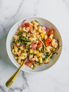 Roasted Veggie Feta Pasta Recipe Image