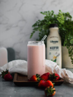 Strawberry Banana Protein Kefir Smoothie Picture