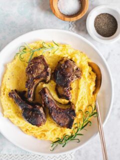 Creative Easter Recipes - Baked Lamb Chops with Polenta