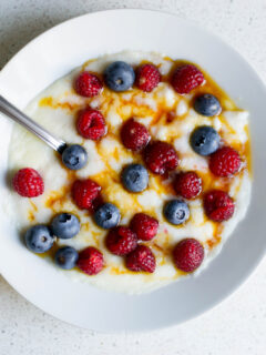 Semolina Pudding Recipe with Mixed Berries