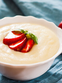 Semolina Pudding Recipe with Strawberries