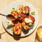 Courtesy Grilled Plums with Spiced Mascarpone Recipe Photo
